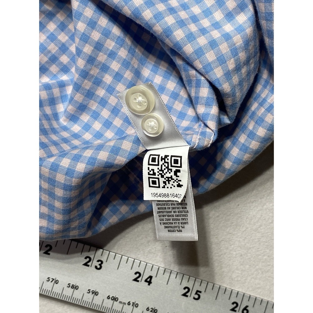 Bonobos Slim Fit Button Down Shirt Men's M Blue White Gingham Stretch - Picture 8 of 12